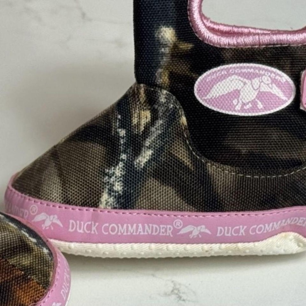 Duck Commander Girls Camo w/Pink Boots Shoes Sz 2 Duck Dynasty Infant - Picture 5 of 6